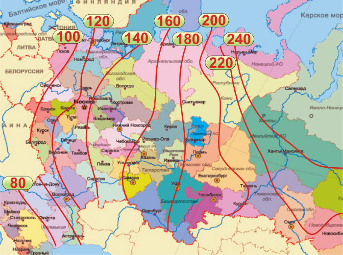 Глубина промерзания грунта