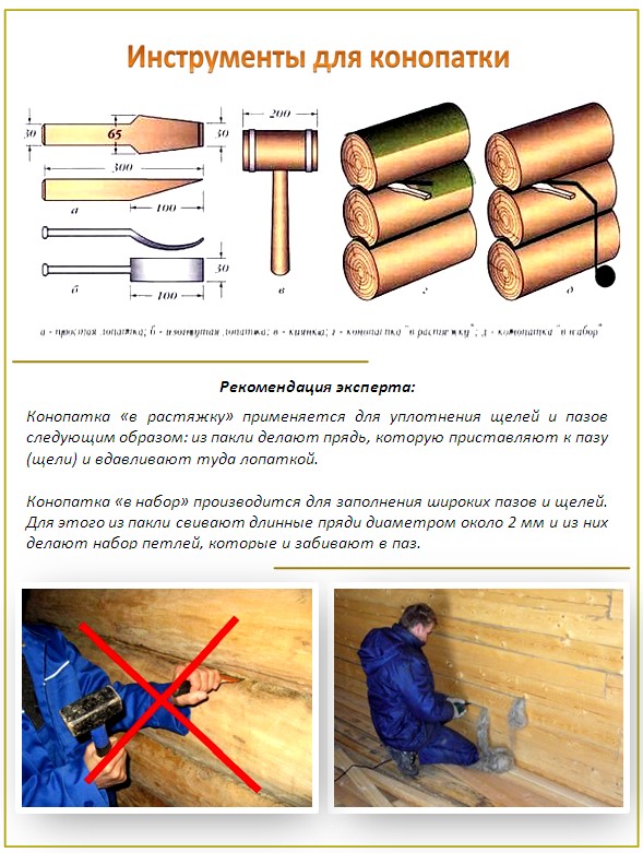 Инструменты для конопатки