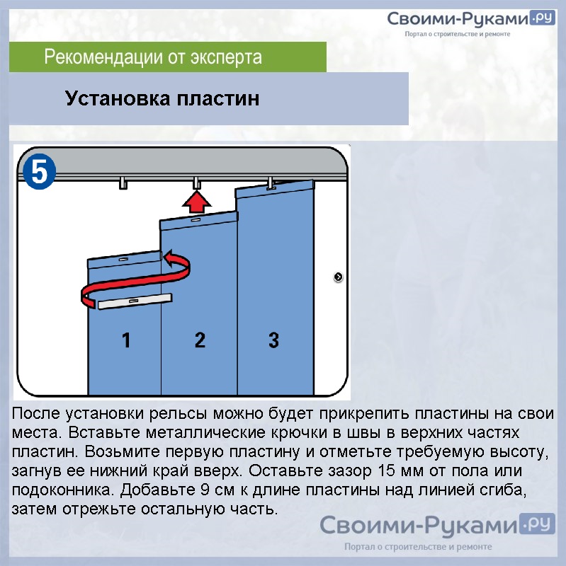 Установка пластин